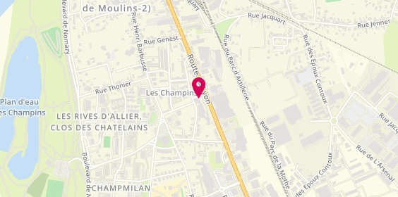 Plan de Optical Center, 105-107 Route de Lyon, 03000 Moulins