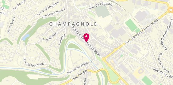 Plan de Optic 2000, 72 avenue de la République, 39300 Champagnole