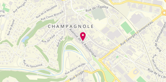 Plan de Regard'Optique, 43 Bis avenue de la République, 39300 Champagnole