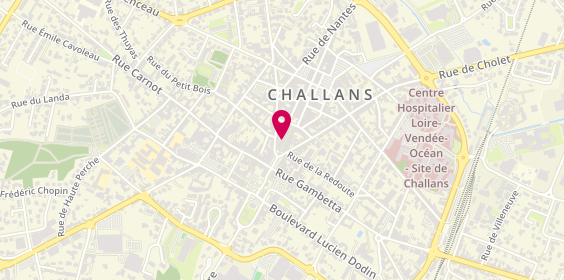Plan de Grand Optical, Rue Piétonne. Centre Ville
3 Rue Gobin, 85300 Challans