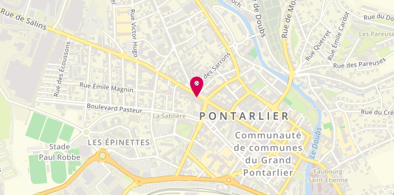 Plan de Optique Saint Pierre, 5 Rue du Faubourg Saint-Pierre, 25300 Pontarlier