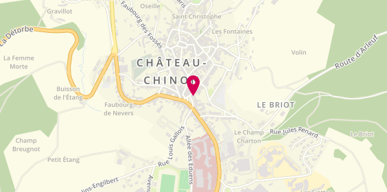 Plan de Les Binocles de Betty, 16 Place Notre Dame, 58120 Château-Chinon (Ville)