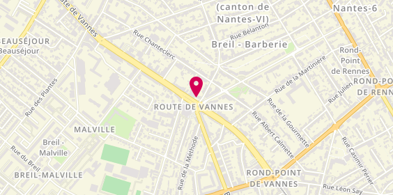 Plan de Optique Sainte Thérèse, 2 Route de Vannes, 44100 Nantes