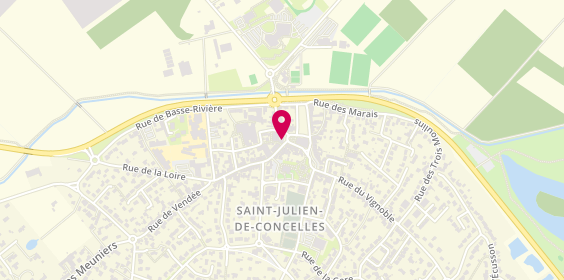 Plan de Le Collectif des Lunetiers, 33 Place de l'Europe, 44450 Saint-Julien-de-Concelles