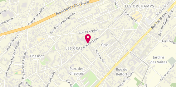 Plan de Les Opticiens Mutualistes, 67 Rue des Cras, 25000 Besançon