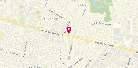 Plan de Yves Derouin Opticien - Opticien Sautron, 16 Rue de Bretagne, 44880 Sautron