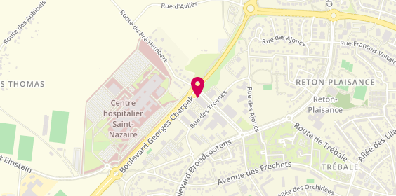 Plan de Alain Afflelou Acousticien, 10 Rue des Troènes, 44600 Saint-Nazaire