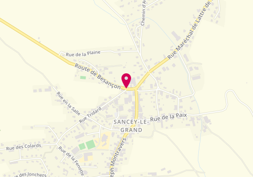 Plan de Optique Sancey, Sancey le Grand 2 Route Besançon, 25430 Sancey