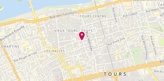 Plan de Alain Afflelou, 44 Rue des Halles, 37000 Tours