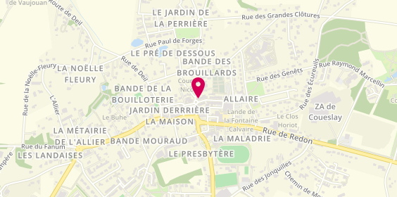 Plan de Allaire Optique, 2 Rue de la Libération, 56350 Allaire