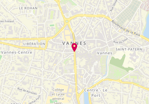 Plan de Optique Vanuxeem, 34 Rue Thiers, 56000 Vannes