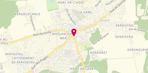 Plan de Optique Roussel, 5 Rue Pont Ar Laer, 29350 Moëlan-sur-Mer