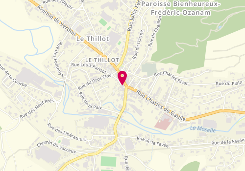 Plan de Optique Saint jean, 30 Rue Charles de Gaulle, 88160 Le Thillot