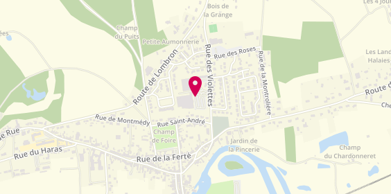 Plan de Montfort Optique, 7 Rue des Violettes, 72450 Montfort-le-Gesnois