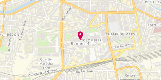 Plan de Paris Lunetier, 40 place du Colombier, 35000 Rennes