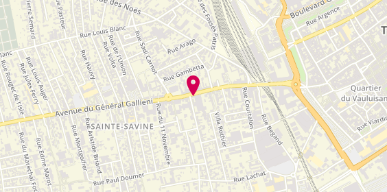 Plan de Mirettes & Ecoutilles, 9 avenue du Général Gallieni, 10300 Sainte-Savine