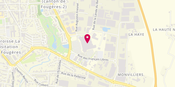 Plan de Opticien Fougères - Cc Carrefour - Krys, 1 Rue des Français Libres Centre Commercial, 35300 Fougères