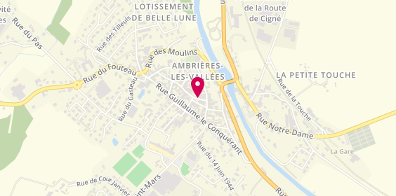 Plan de Atelier Vue d'Ici, 4 place du Marché, 53300 Ambrières-les-Vallées
