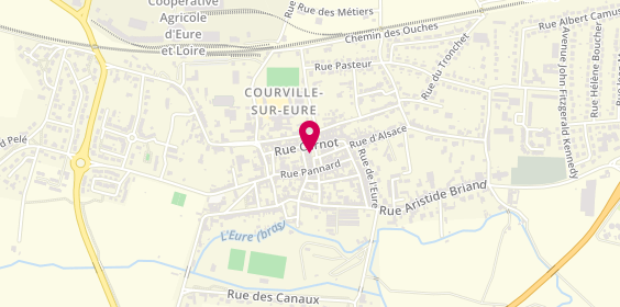 Plan de Optique du Centre, 15 place des Fusillés la Résistance, 28190 Courville-sur-Eure