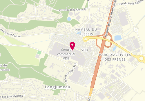 Plan de Lissac, Centre Commercial Carrefour, 91620 La Ville-du-Bois