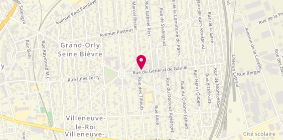 Plan de Théia Optique, 74 Rue du Général de Gaulle, 94290 Villeneuve-le-Roi