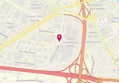 Plan de Optical Center, 37 avenue de l'Europe, 78140 Vélizy-Villacoublay