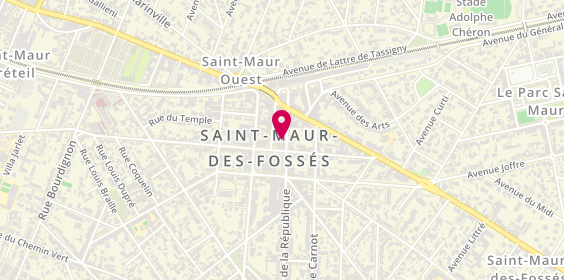Plan de Alain Afflelou, 14 Bis avenue de la République, 94100 Saint-Maur-des-Fossés