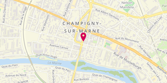 Plan de Optique de Champigny, Angle
20 Rue Albert Thomas
Place du Marché, 94500 Champigny-Sur-Marne, France