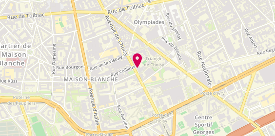 Plan de Miya Optique, 54 avenue de Choisy, 75013 Paris