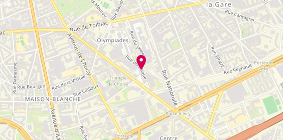 Plan de Les Olympiades, 44 avenue d'Ivry, 75013 Paris