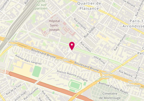 Plan de Pour la Vue, 127 Rue Didot, 75014 Paris