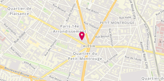 Plan de Alésia Optique, 68 Rue d'Alésia, 75014 Paris