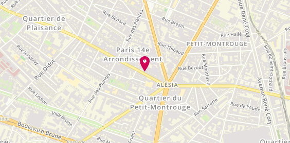 Plan de Sbh Optic, 76 Rue Alésia, 75014 Paris