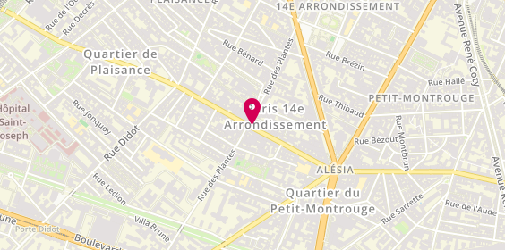 Plan de Vogue Optique, 104 Rue d'Alésia, 75014 Paris
