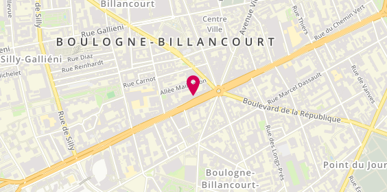 Plan de Optique Kervegant, 12 avenue du Général Leclerc, 92100 Boulogne-Billancourt
