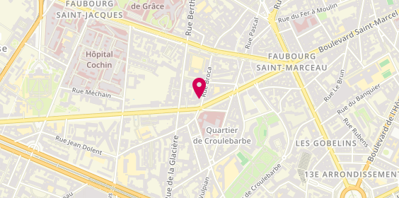 Plan de Centre Optique Jack Senet Broca, 94 Ter Rue Broca, 75013 Paris