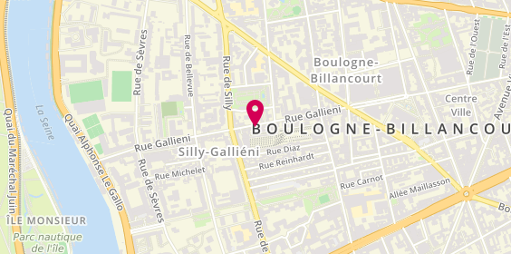 Plan de OPTIC DUROC - OPTICIEN - BOULOGNE la petite Opticienne, 189 Rue Galliéni, 92100 Boulogne-Billancourt