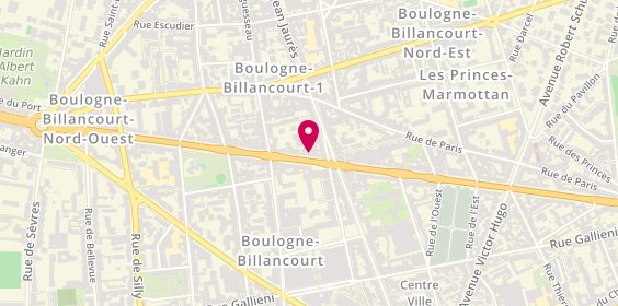 Plan de Centre de Vision Boulogne 92, 86 Route de la Reine, 92100 Boulogne-Billancourt
