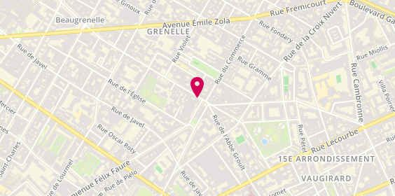 Plan de Opticien Paris - Rue du Commerce - Krys, 2 place Etienne Pernet, 75015 Paris