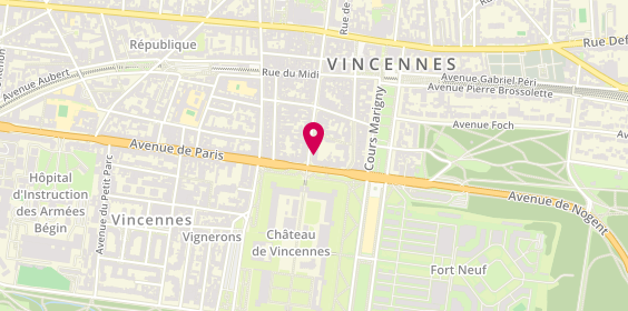 Plan de Vincenn'Optic, 2 avenue du Château, 94300 Vincennes