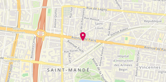 Plan de Europtical, 109 avenue de Paris, 94160 Saint-Mandé
