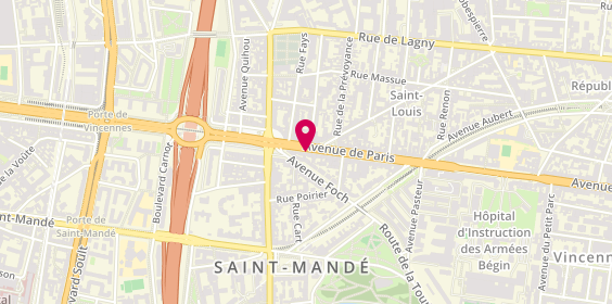 Plan de Optic 2000 - Opticien Saint-Mandé, 123 avenue de Paris, 94160 Saint-Mandé