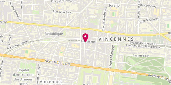 Plan de Lev optical, 33 Rue du Midi, 94300 Vincennes
