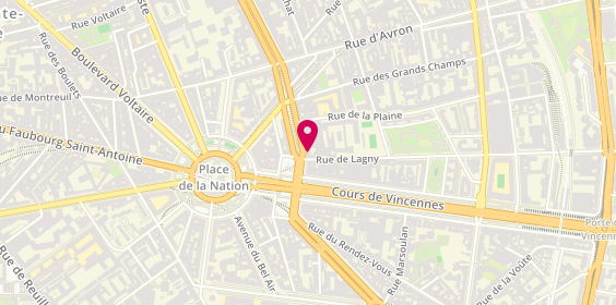 Plan de Rousselie Opticien Krys, 12 Boulevard de Charonne, 75020 Paris