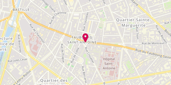 Plan de Alain Afflelou, 128 Rue Faubourg Saint Antoine, 75012 Paris