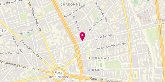 Plan de French Optic, 15 Rue Avron, 75020 Paris