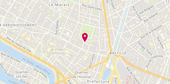 Plan de Jacques & Selima, 14 Rue de Birague, 75004 Paris