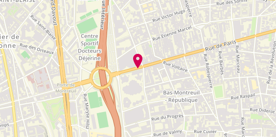 Plan de Optical Service, 261 Rue de Paris, 93100 Montreuil