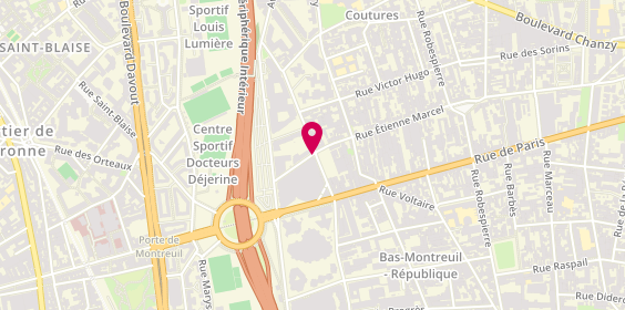 Plan de Alain Afflelou, Porte Centre Commercial la Grande Pte 235 Rue Etienne Marcel, 93100 Montreuil