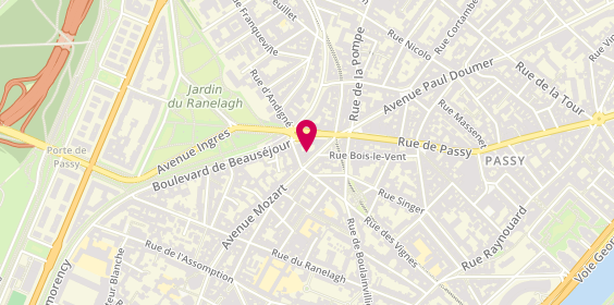 Plan de Optique Gualdoni, 8 avenue Mozart, 75016 Paris